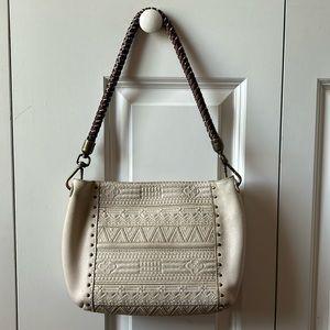 The Sak Cream and Brown Shoulder Bag